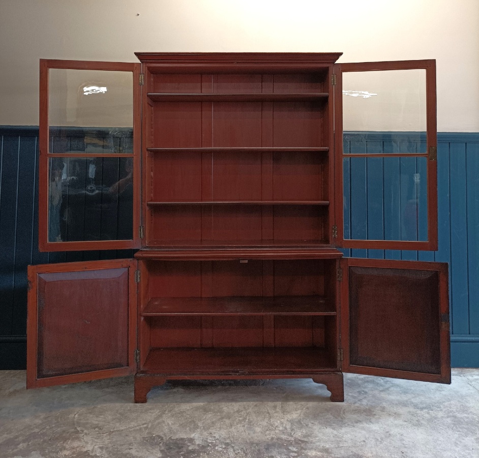 19th Century Mahogany Display Cabinet Bookcase (8).jpg